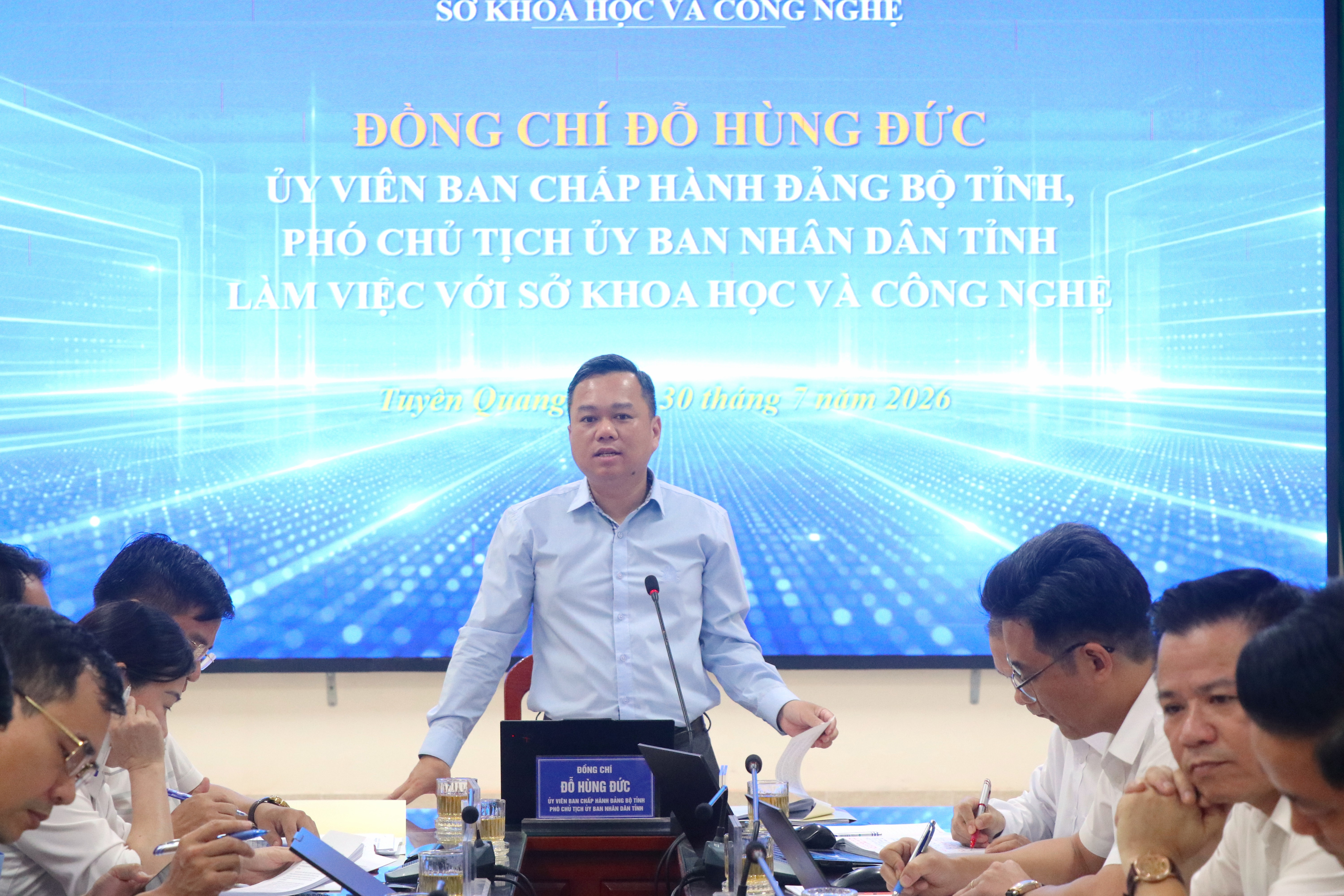 Phó Chủ tịch UBND tỉnh Đỗ Hùng Đức làm việc với Sở Khoa học và Công nghệ