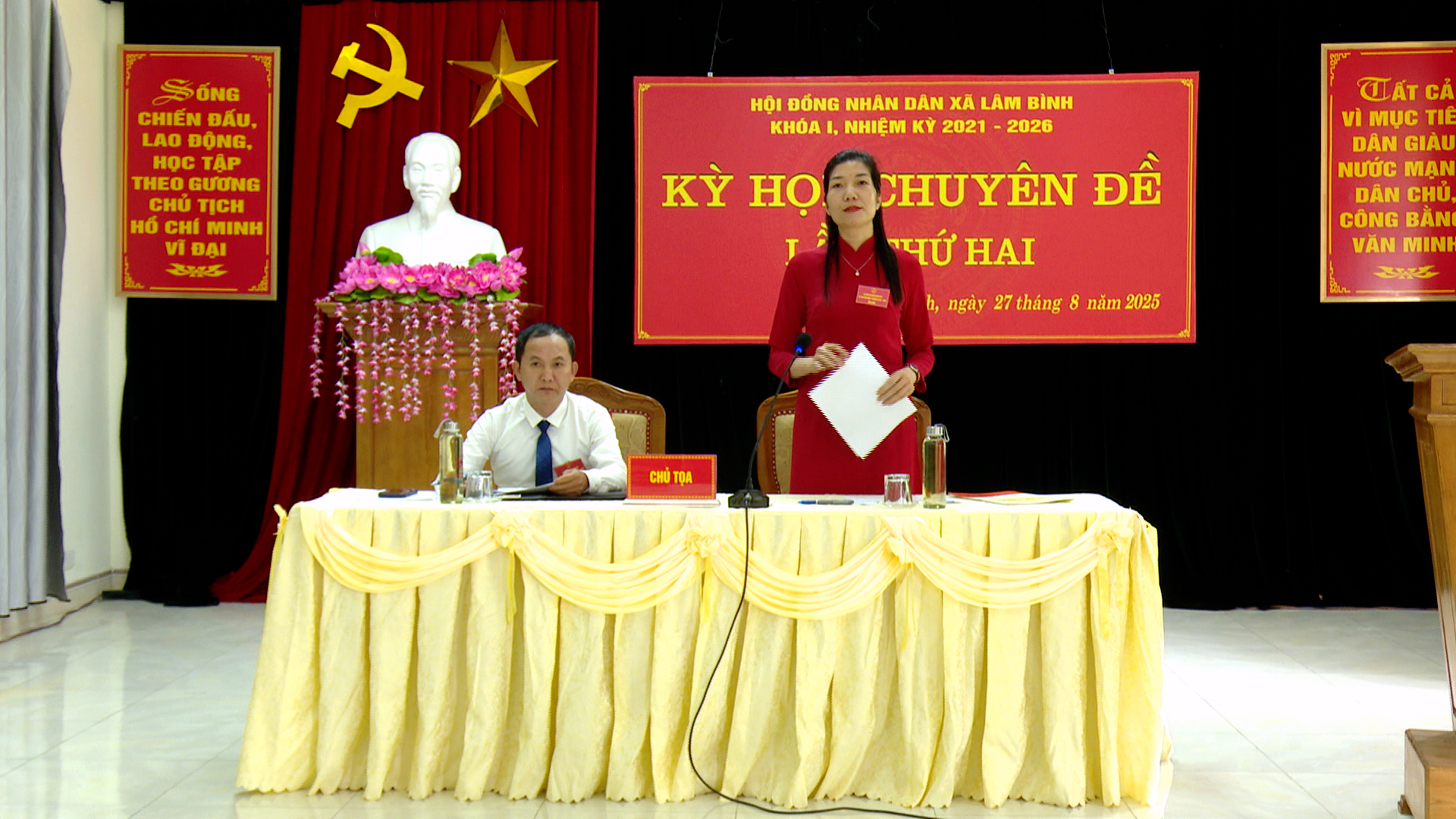 HĐND xã Lâm Bình khoá I, nhiệm kỳ 2021 – 2026 tổ chức Kỳ họp chuyên đề lần thứ hai