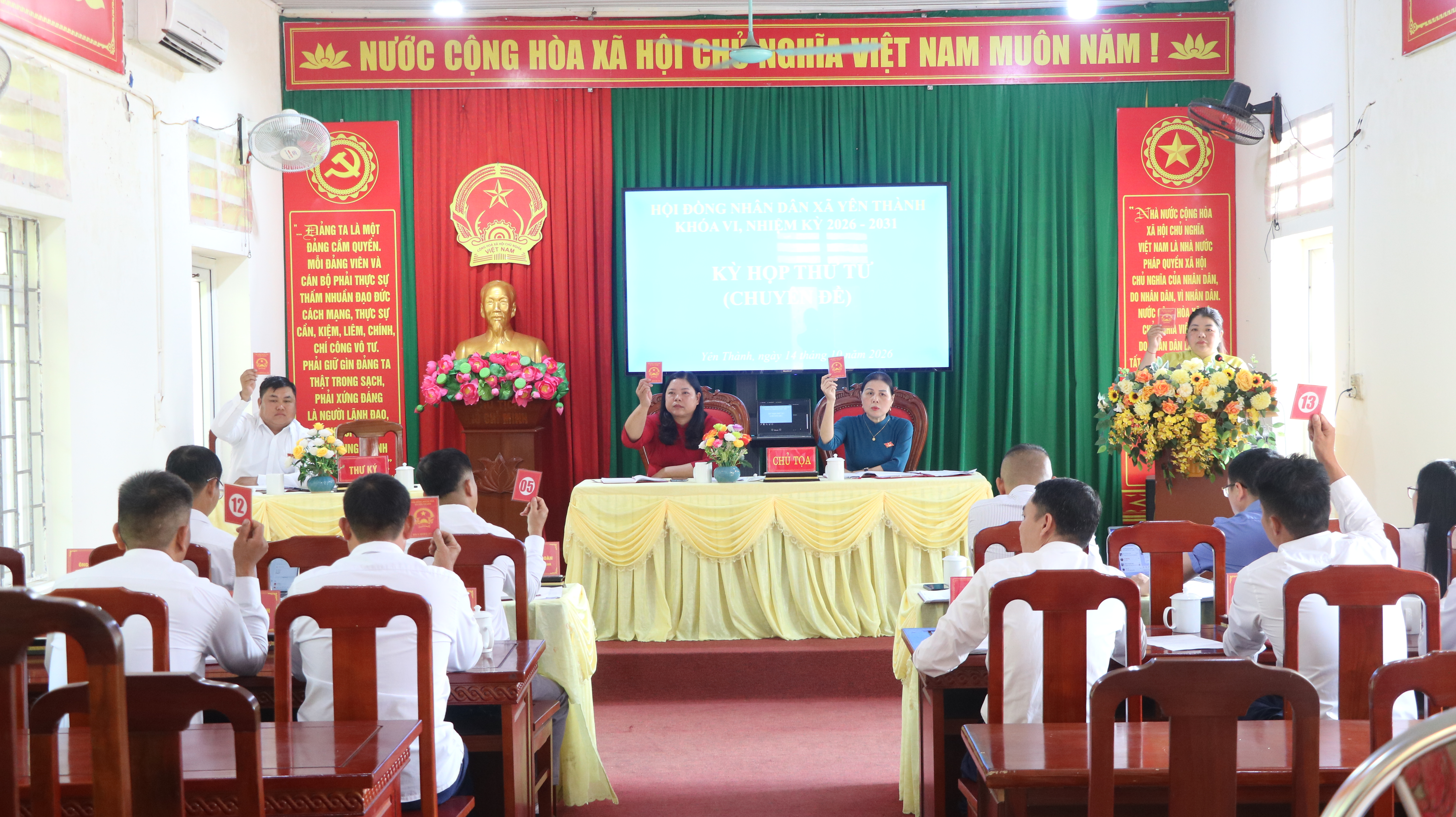  Kỳ họp thứ tư (chuyên đề) HĐND xã Yên Thành khóa VI, nhiệm kỳ 2026–2031 