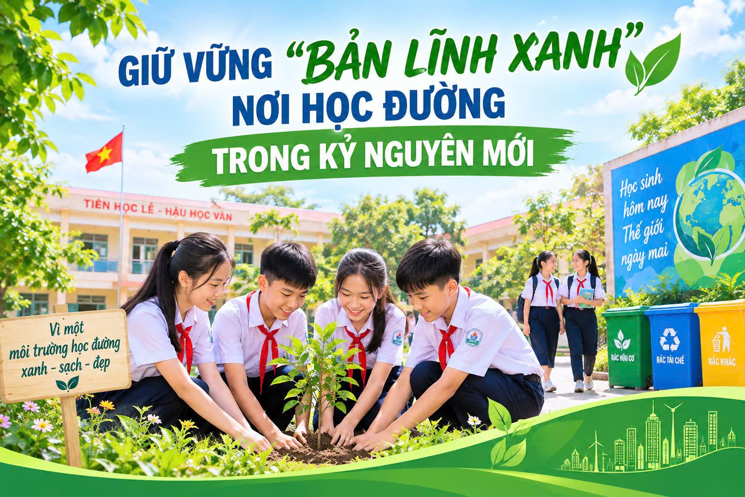 GIỮ VỮNG "BẢN LĨNH XANH" NƠI HỌC ĐƯỜNG   TRONG K  Ỷ NGUYÊN MỚI