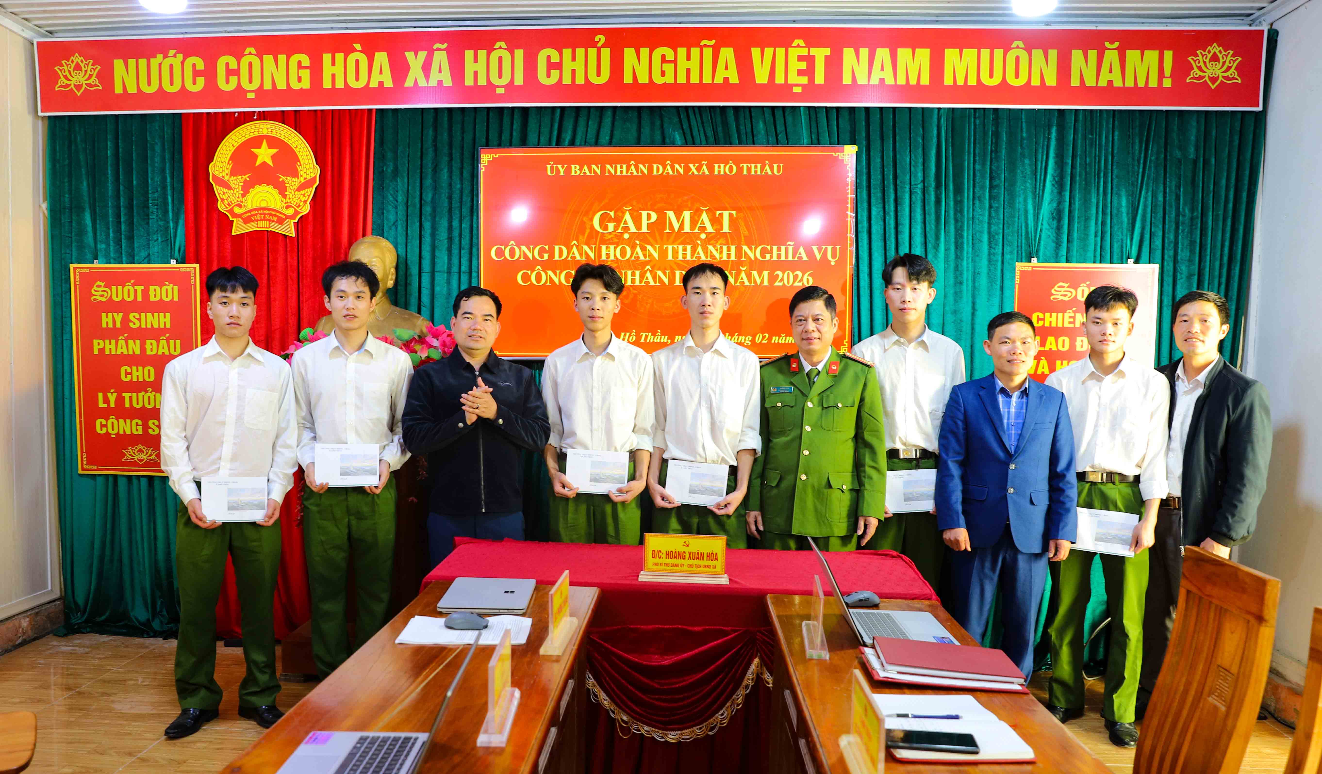 XÃ HỒ THẦU TỔ CHỨC BUỔI GẶP MẶT CÔNG DÂN HOÀN THÀNH NGHĨA VỤ CÔNG AN NHÂN DÂN TRỞ VỀ ĐỊA PHƯƠNG NĂM 2026