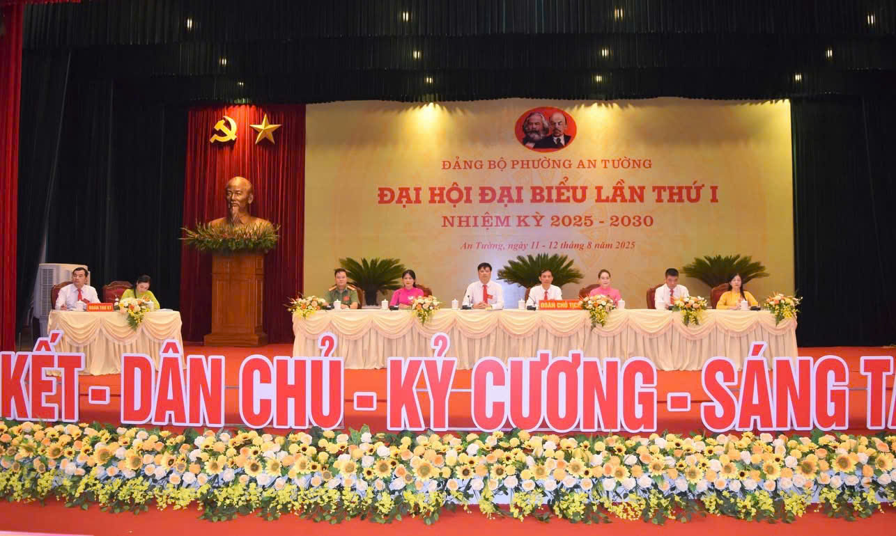 PHIÊN TRÙ BỊ ĐẠI HỘI ĐẠI BIỂU ĐẢNG BỘ PHƯỜNG AN TƯỜNG LẦN THỨ I, NHIỆM KỲ 2025-2030
