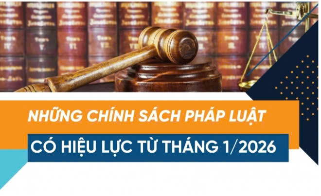 Những chính sách quan trọng có hiệu lực từ tháng 01/2026