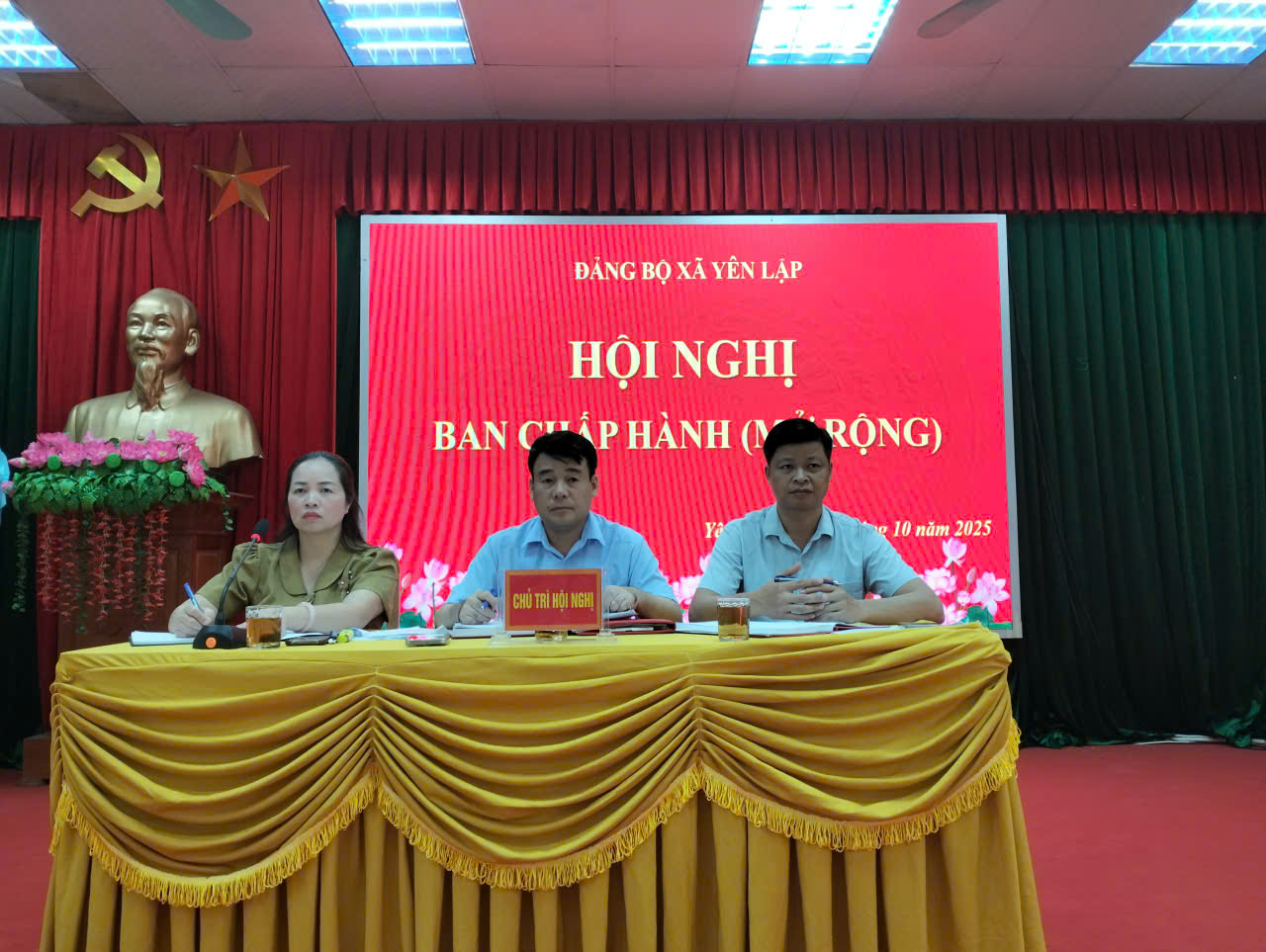 ĐẢNG UỶ XÃ YÊN LẬP TỔ CHỨC HỘI NGHỊ BAN CHẤP HÀNH (MỞ RỘNG)