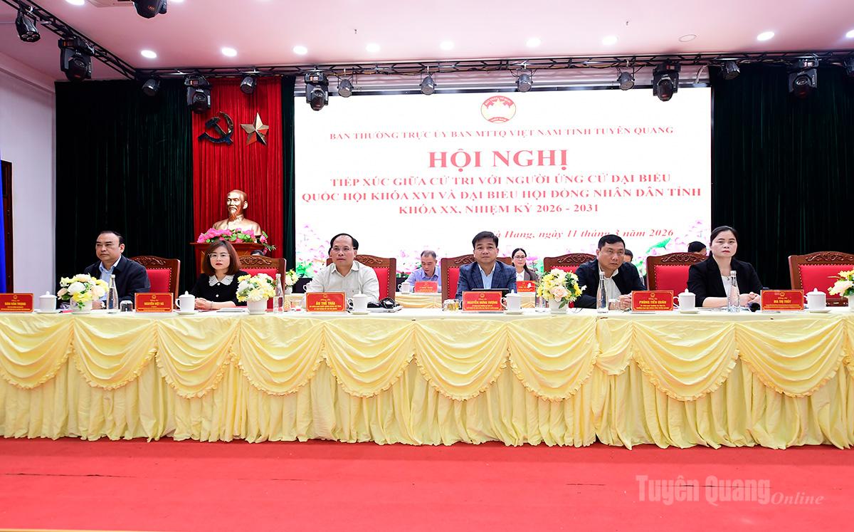 Hội nghị tiếp xúc giữa cử tri với người ứng cử đại biểu Quốc hội khóa XVI và đại biểu HĐND tỉnh khóa XX, nhiệm kỳ 2026 - 2031