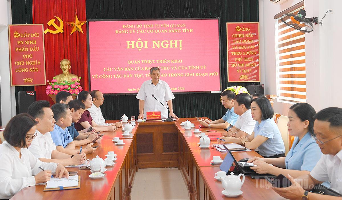 Quán triệt các văn bản của Ban Bí thư và của Tỉnh ủy về công tác dân tộc, tôn giáo trong giai đoạn mới