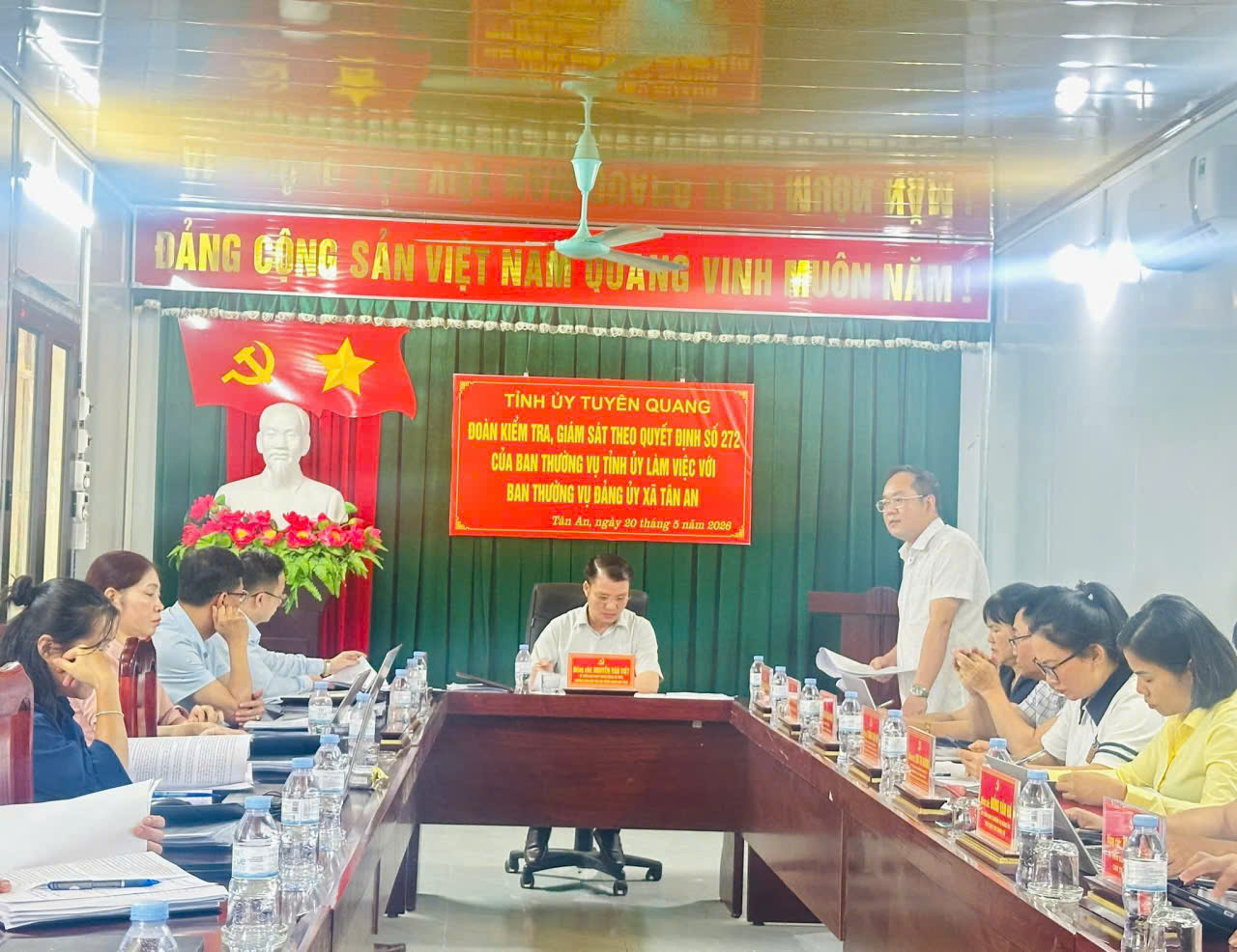 ĐOÀN KIỂM TRA, GIÁM SÁT SỐ 272 CỦA BAN THƯỜNG VỤ TỈNH ỦY LÀM VIỆC TẠI XÃ TÂN AN