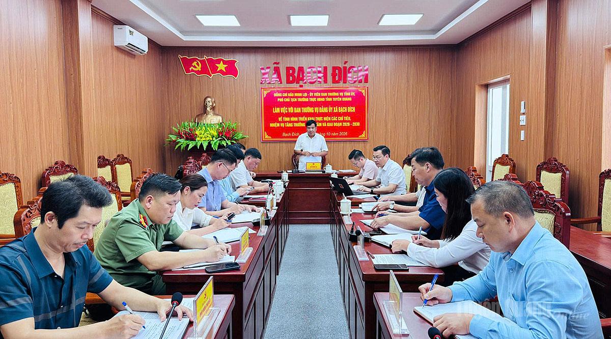 Xã Bạch Đích cần dồn lực cho các mục tiêu tăng trưởng, giữ vững quốc phòng - an ninh
