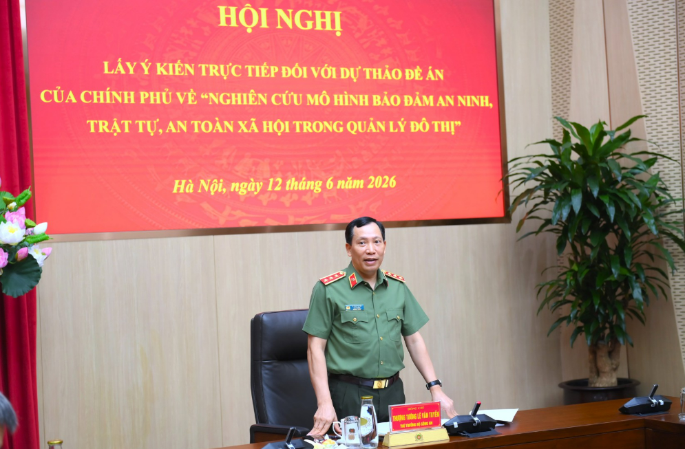 LẤY Ý KIẾN DỰ THẢO ĐỀ ÁN “NGHIÊN CỨU MÔ HÌNH BẢO ĐẢM AN NINH, TRẬT TỰ, AN TOÀN XÃ HỘI TRONG QUẢN LÝ ĐÔ THỊ”