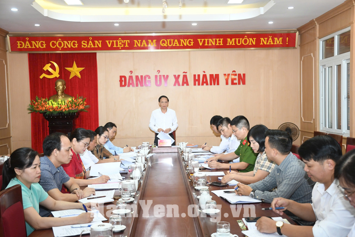 Ban Ban Chấp hành Đảng bộ xã Hàm Yên cho ý kiến về công tác chuẩn bị Đại hội