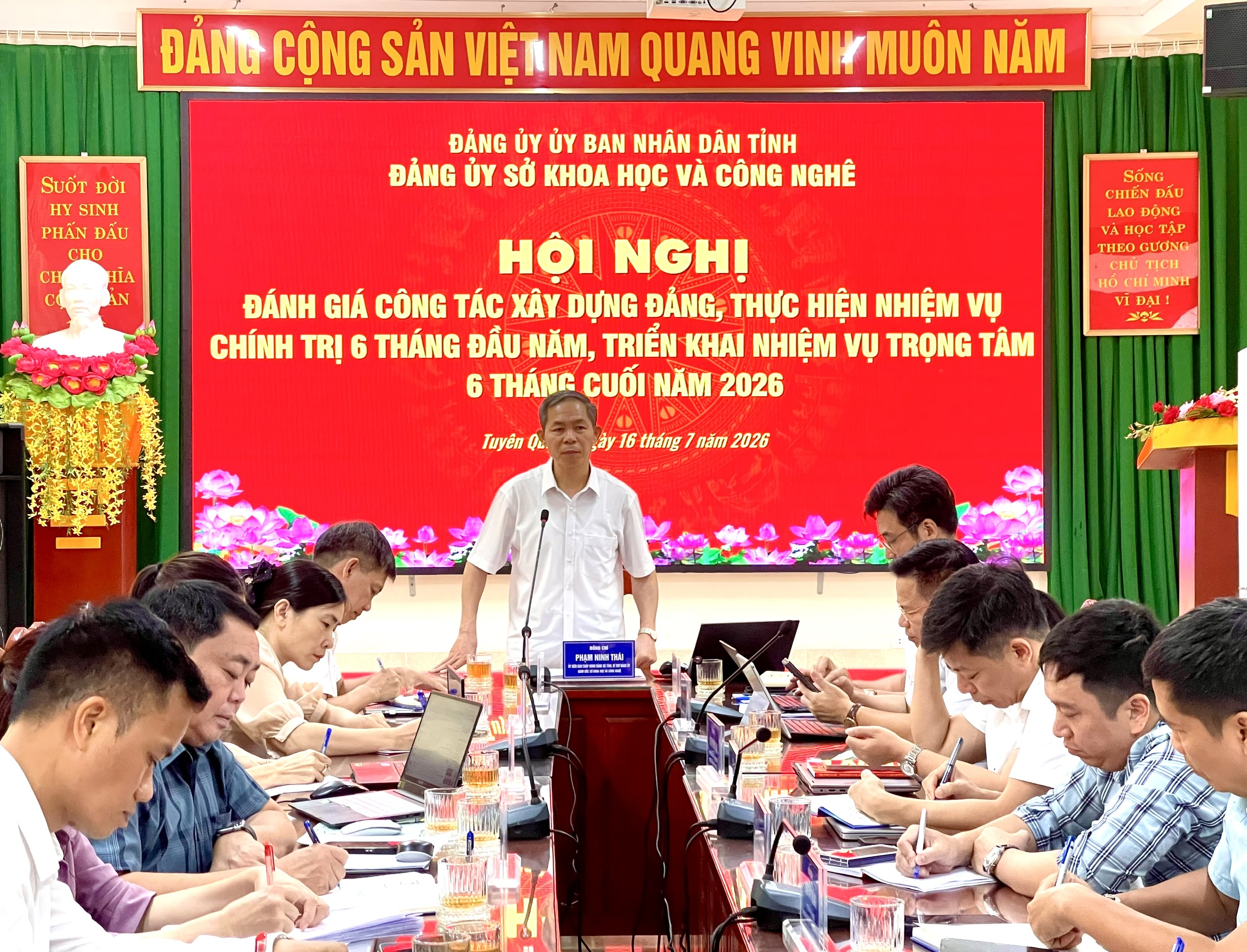 Ban Chấp hành Đảng bộ Sở Khoa học và Công nghệ thực hiện sơ kết công tác 6 tháng đầu năm 2026