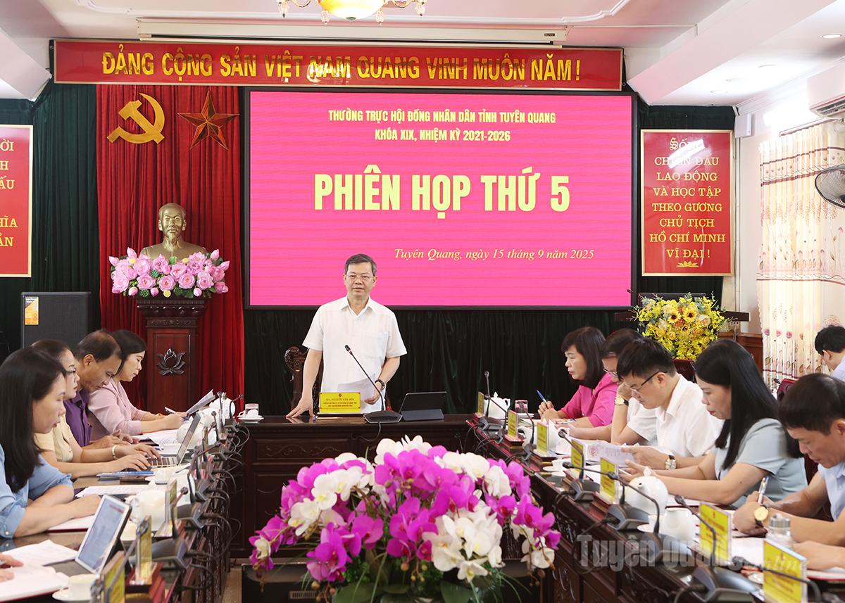 Thường trực HĐND tỉnh họp phiên thứ 5