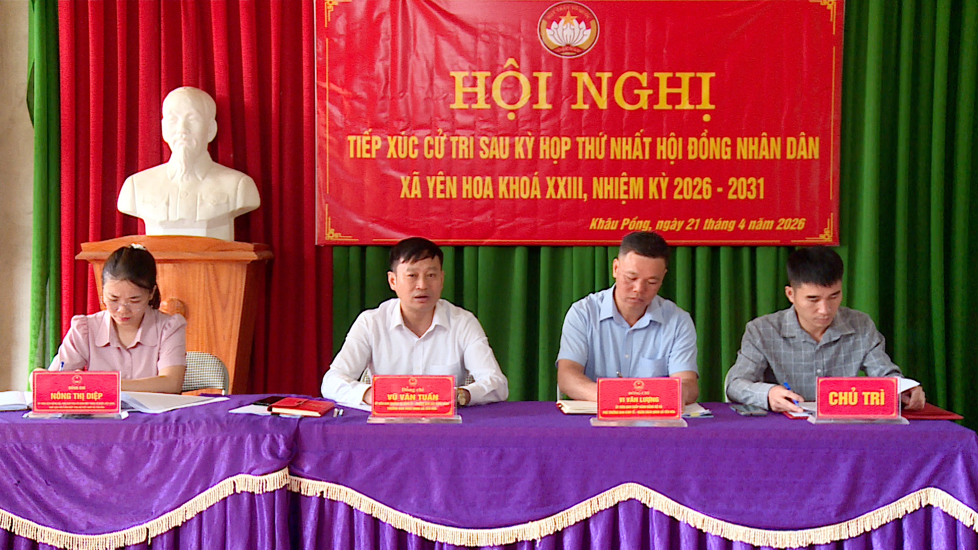 Tổ đại biểu số 03 HĐND xã Yên Hoa tiếp xúc cử tri thôn Khâu Pồng sau kỳ họp thứ nhất