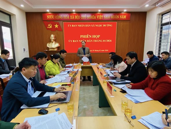 Phiên họp UBND xã Ngọc Đường tháng 01 năm 2026