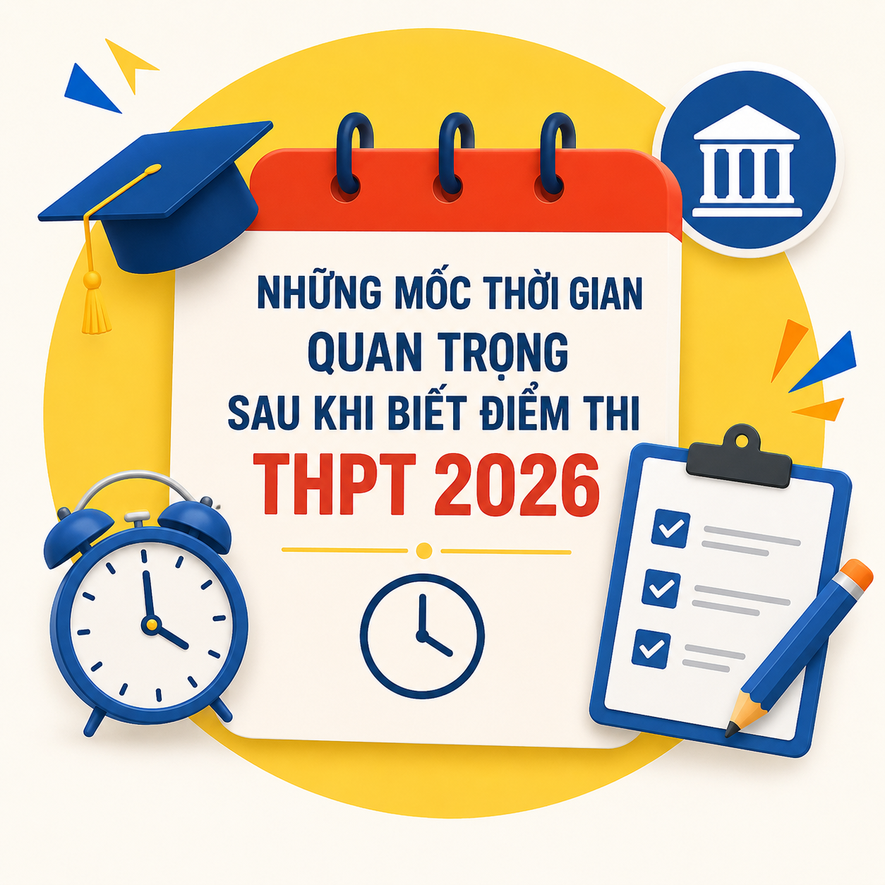 Những mốc thời gian thí sinh cần nhớ sau khi biết điểm thi THPT 2026
