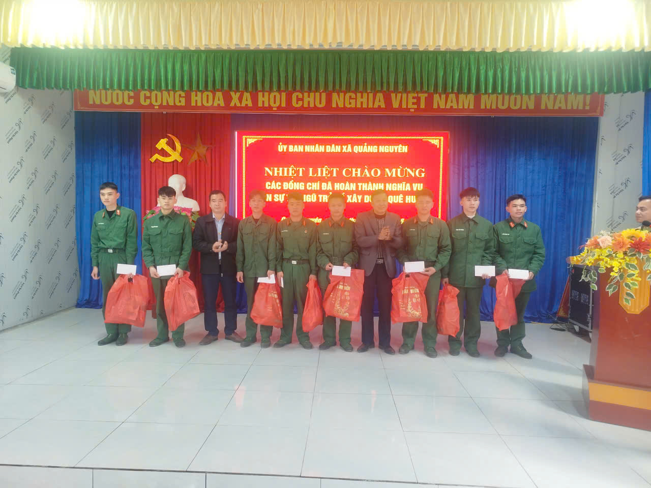 Quảng Nguyên đón 08 quân nhân xuất ngũ năm 2026 trở về địa phương