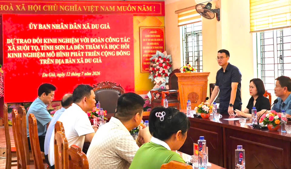 Đoàn công tác xã Suối Tọ, tỉnh Sơn La tham quan học tập kinh nghiệm phát triển Du lịch cộng đồng tại xã Du Già