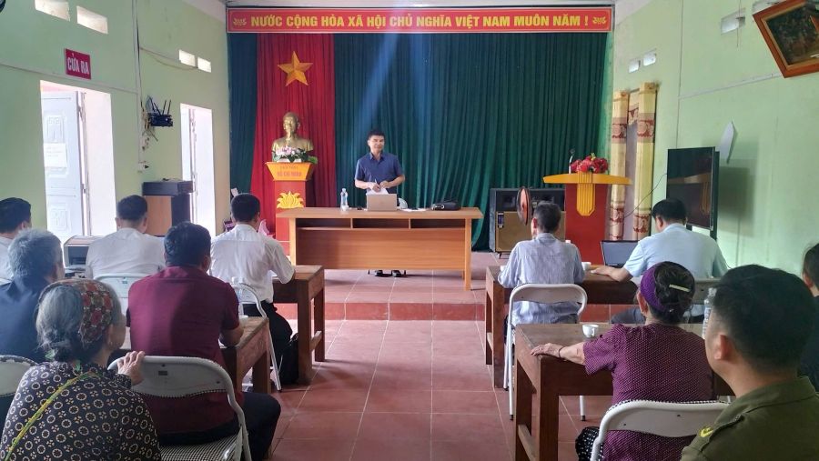 UBND xã Bắc Quang tổ chức thẩm tra, xác minh hiện trạng, nguồn gốc sử dụng đất và hòa giải tranh chấp đất đai 