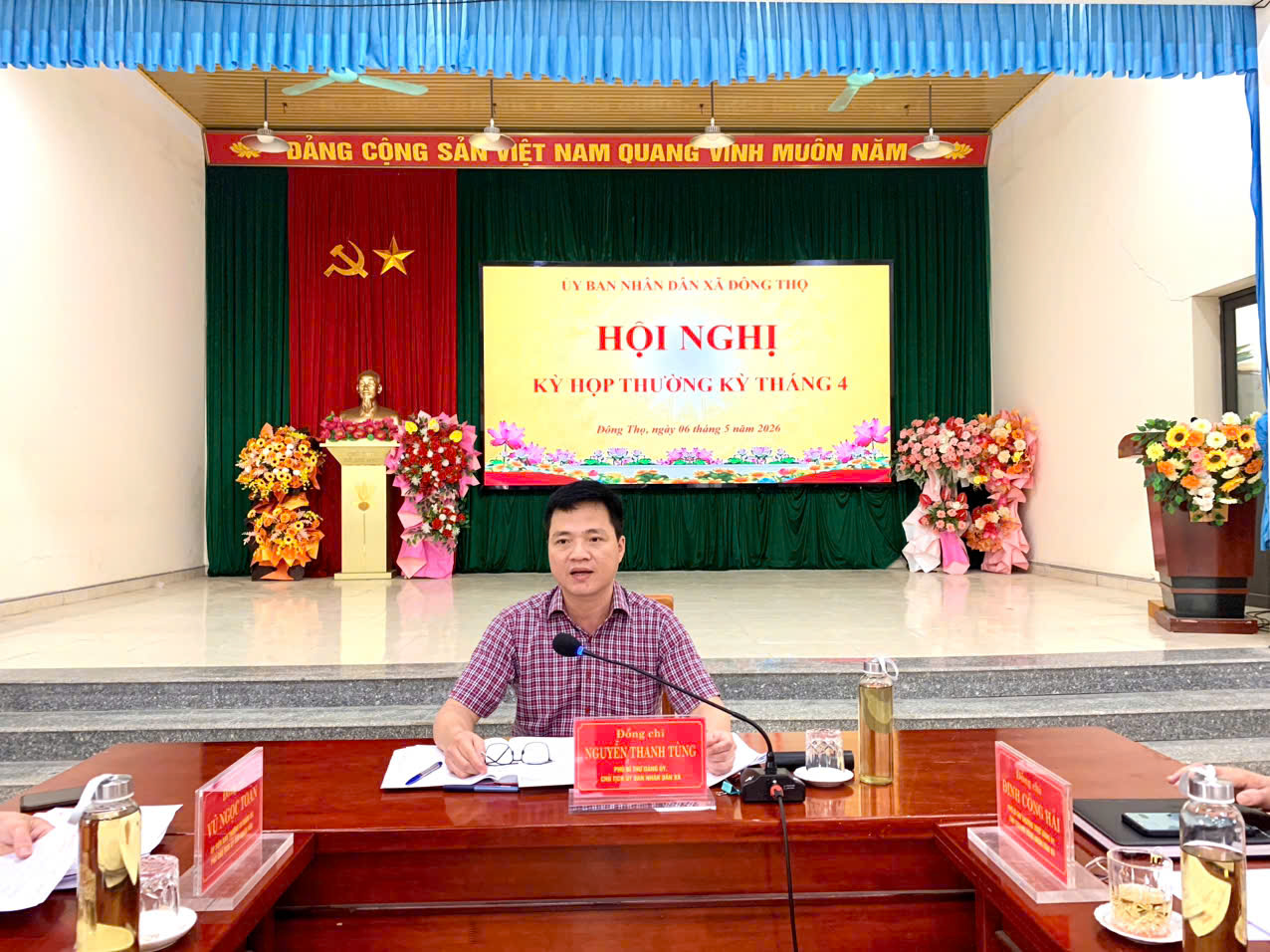 UBND xã Đông Thọ họp thường kỳ tháng 4/2026