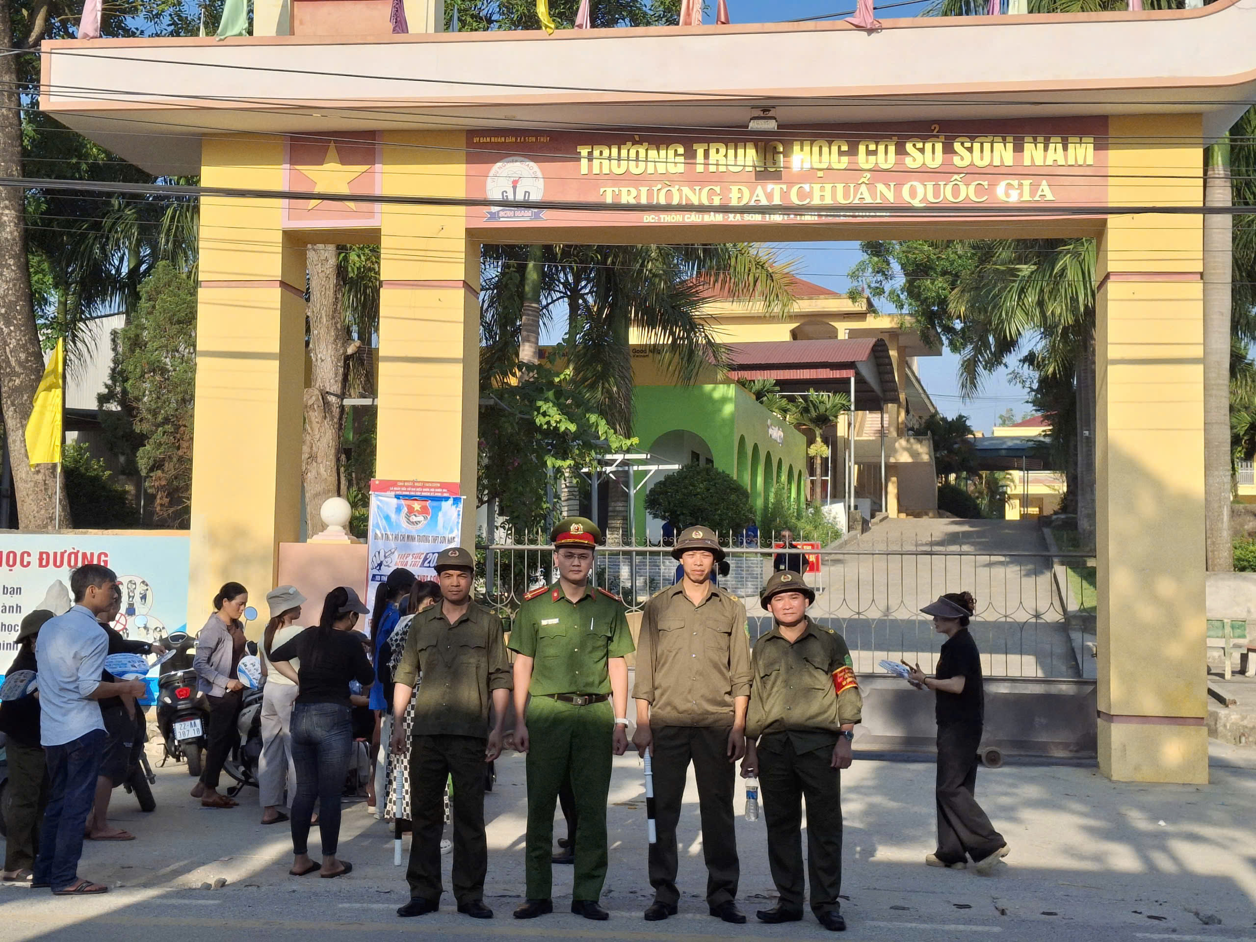 CÔNG AN XÃ SƠN THỦY QUYẾT TÂM ĐẢM BẢO TUYỆT ĐỐI AN NINH, TRẬT TỰ KỲ THI TYỂN SINH VÀO LỚP 10 NĂM HỌC 2026 - 2027