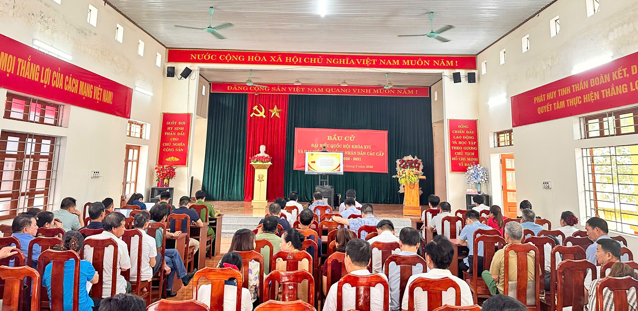 Xã Tân Thanh dự Hội nghị trực tuyến toàn quốc tổng kết công tác bầu cử đại biểu Quốc hội khóa XVI và đại biểu HĐND các cấp nhiệm kỳ 2026 - 2031