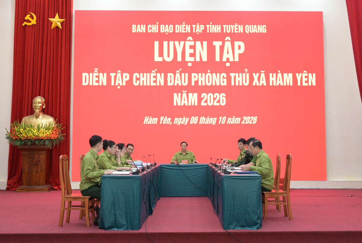 Hàm Yên tích cực luyện tập, chuẩn bị tốt cho diễn tập chiến đấu phòng thủ năm 2026