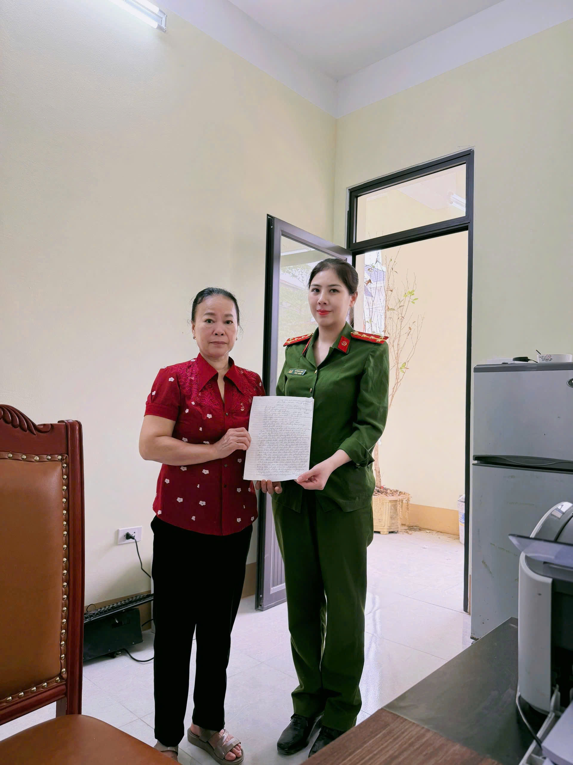 NGƯỜI DÂN GỬI THƯ CẢM ƠN CÔNG AN PHƯỜNG HÀ GIANG 2 GIÚP TÌM LẠI TÀI SẢN BỊ CHIẾM ĐOẠT