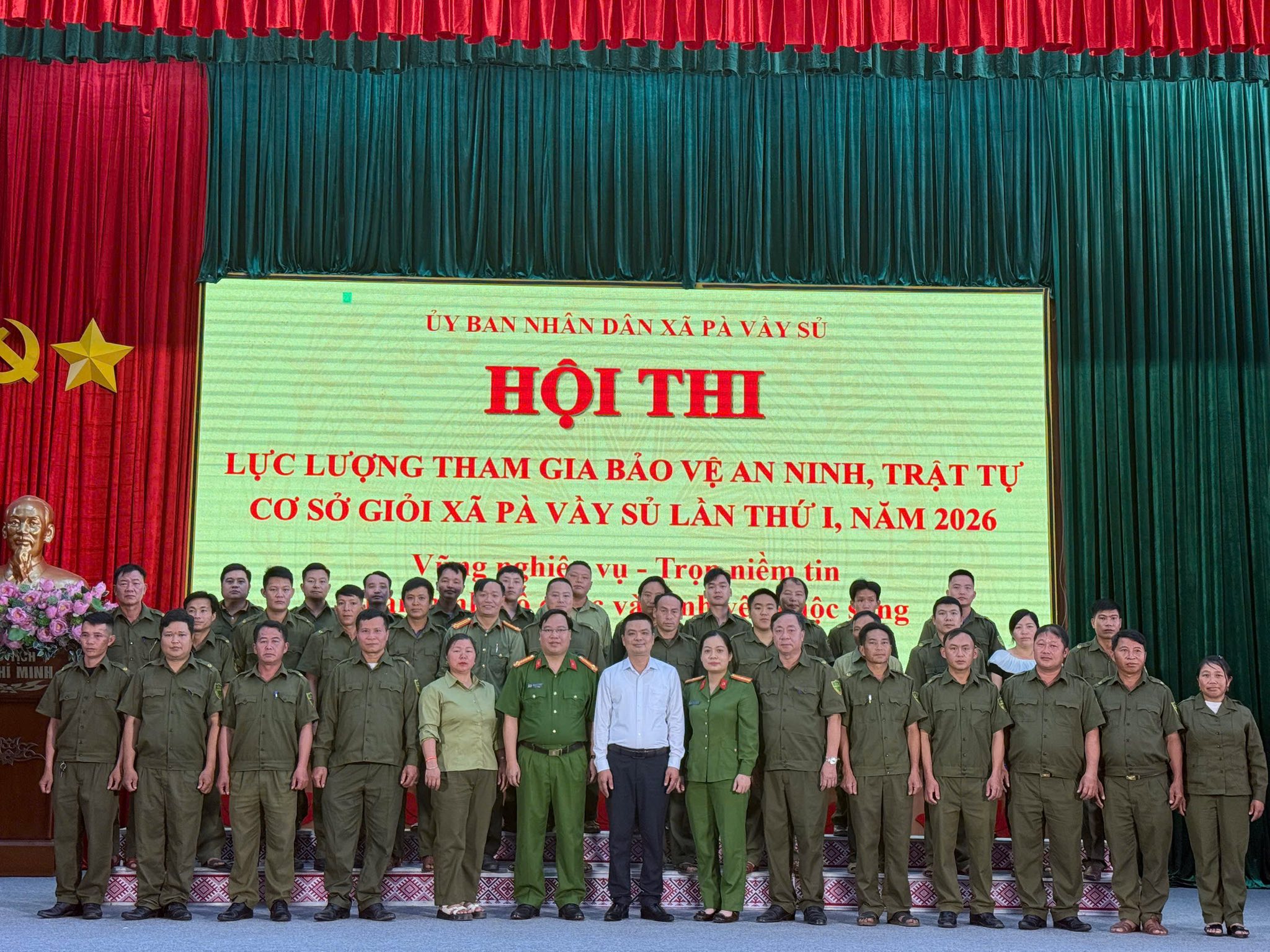 HỘI THI LỰC LƯỢNG THAM GIA BẢO VỆ AN NINH TRẬT TỰ Ở CƠ SỞ XÃ PÀ VẦY SỦ
