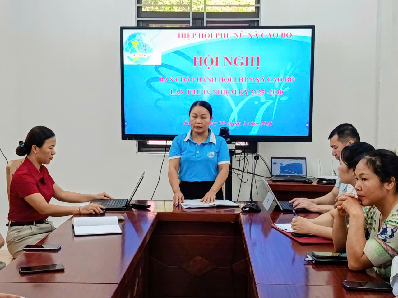 Tổ chức Hội nghị Ban chấp hành hội liên hiệp Phụ nữ xã lần thứ tư, nhiệm kỳ 2025 - 2030 xã Cao Bồ
