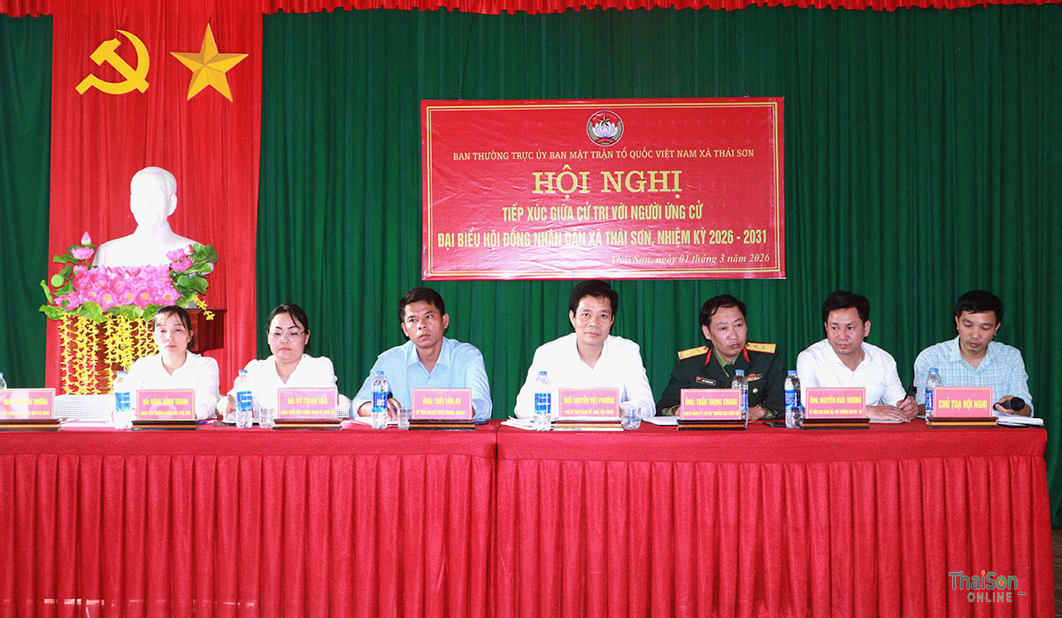 Hội nghị tiếp xúc cử tri với người ứng cử đại biểu HĐND xã Thái Sơn, nhiệm kỳ 2026 – 2031 tại đơn vị bầu cử số 1