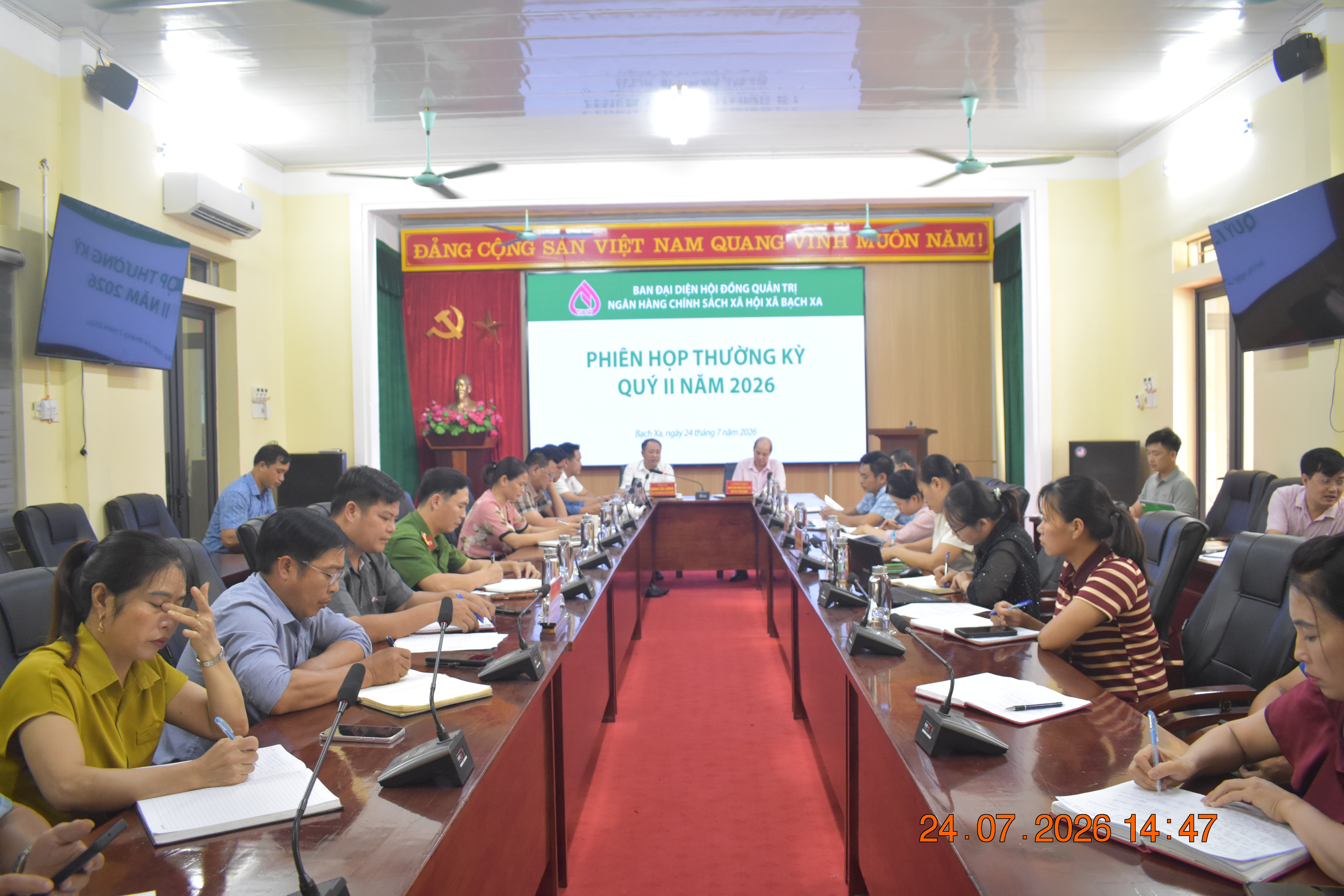 XÃ BẠCH XA TỔ CHỨC HỘI NGHỊ GIAO BAN BAN ĐẠI DIỆN HỘI ĐỒNG QUẢN TRỊ NGÂN HÀNG CHÍNH SÁCH XÃ HỘI QUÝ II NĂM 2026