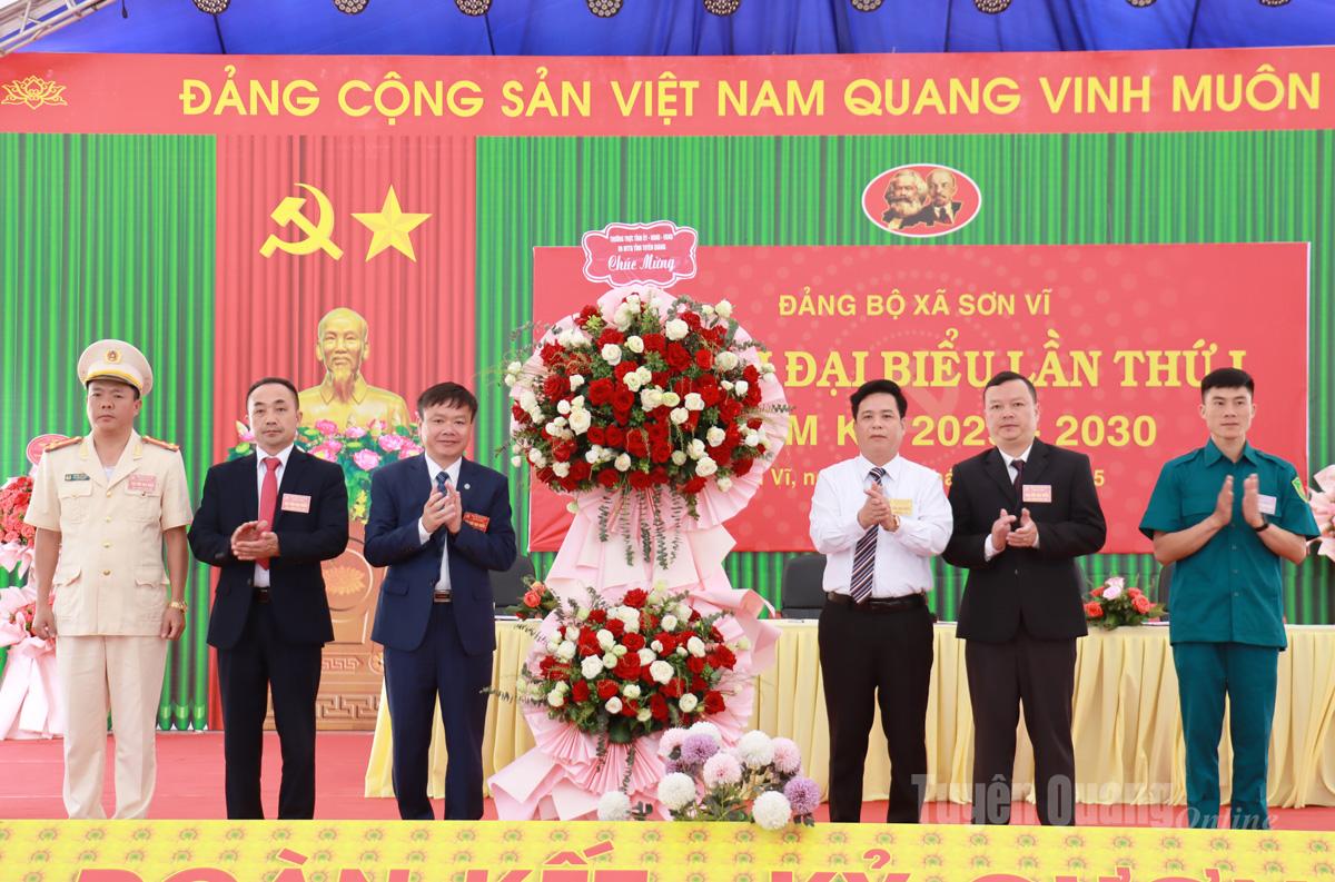 Đại tá Lại Tiến Giang, Chỉ huy trưởng Bộ Chỉ huy Quân sự tỉnh dự Đại hội đại biểu Đảng bộ xã Sơn Vĩ
