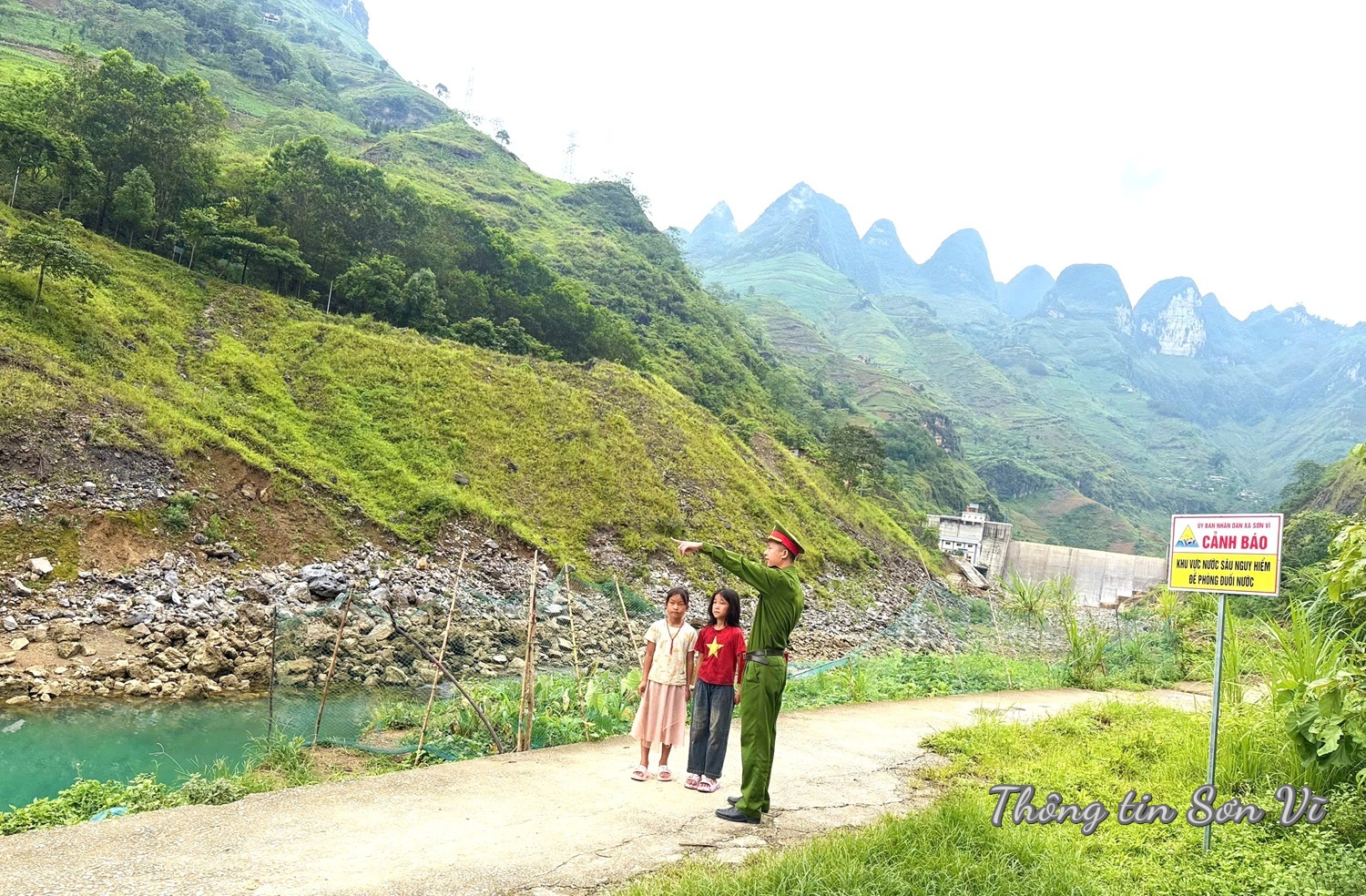 Công an xã Sơn Vĩ tăng cường tuyên truyền, phòng ngừa đuối nước trẻ em dịp hè
