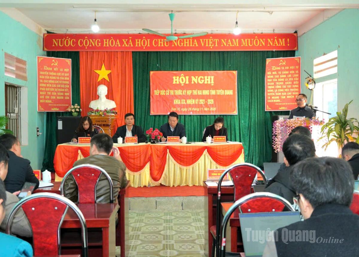 Tổ đại biểu số 7 HĐND tỉnh tiếp xúc cử tri tại xã Sơn Vĩ