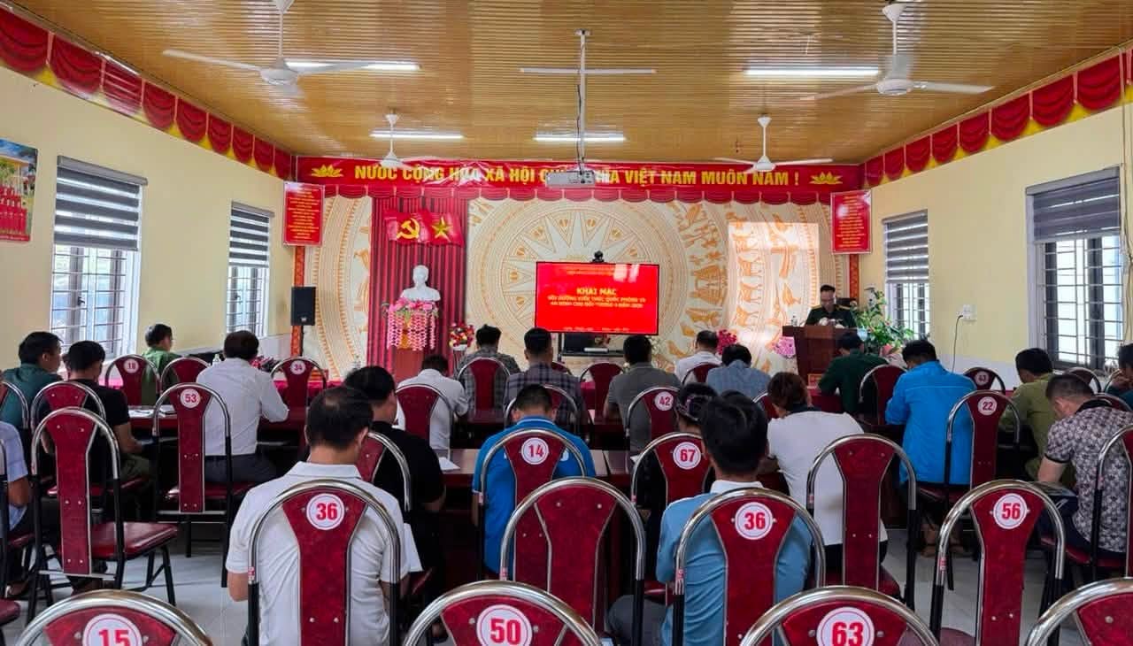 Xã Nghĩa Thuận khai mạc lớp bồi dưỡng kiến thức quốc phòng và an ninh đối tượng 4 năm 2026
