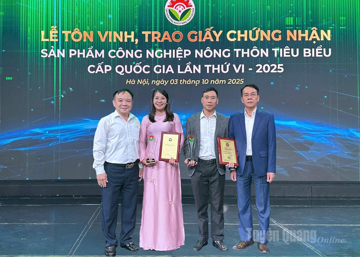 Tuyên Quang có 2 sản phẩm được công nhận sản phẩm công nghiệp nông thôn tiêu biểu cấp quốc gia lần thứ VI năm 2025