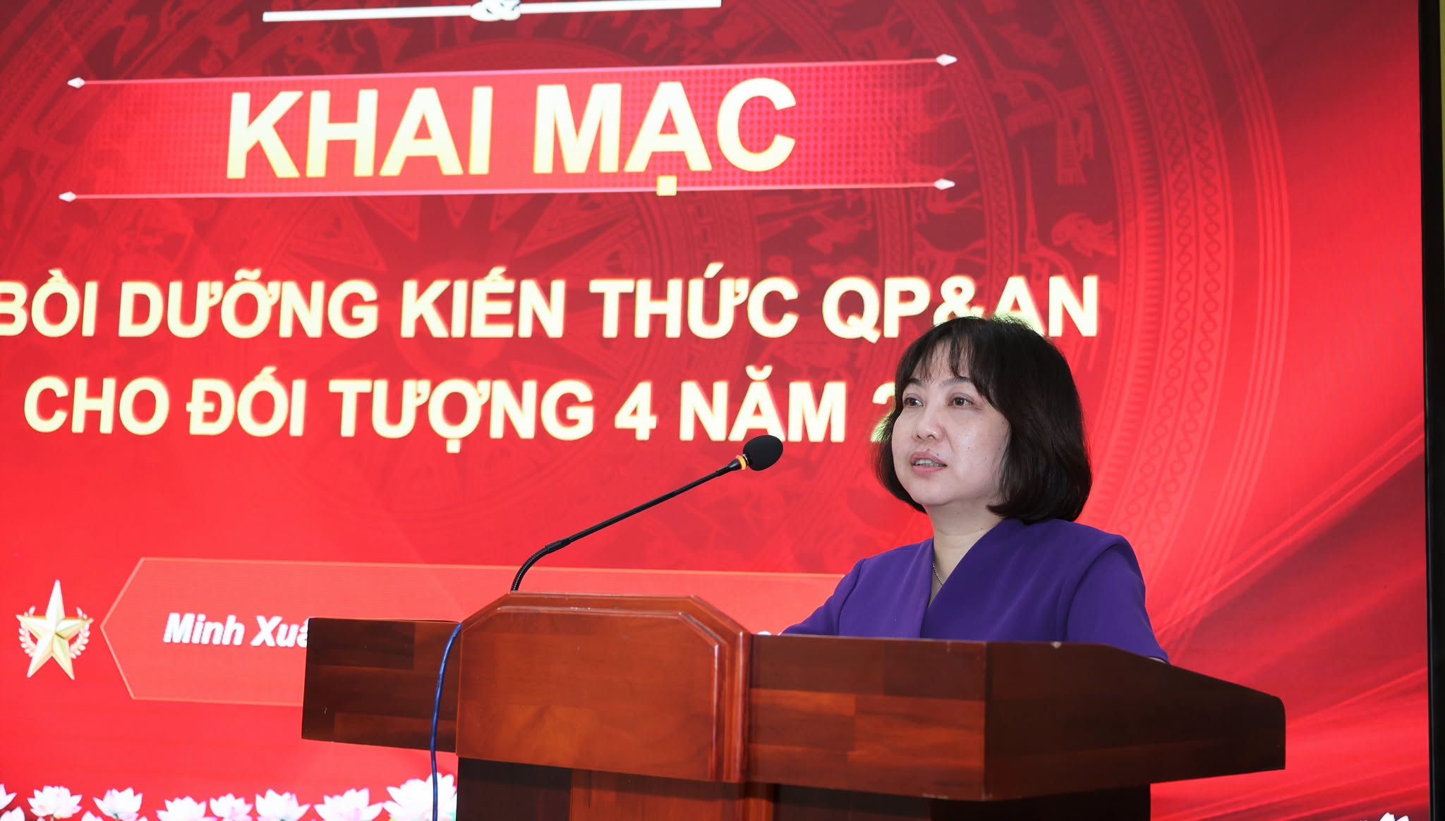 Phường Minh Xuân khai mạc lớp bồi dưỡng kiến thức quốc phòng và an ninh đối tượng 4 năm 2026