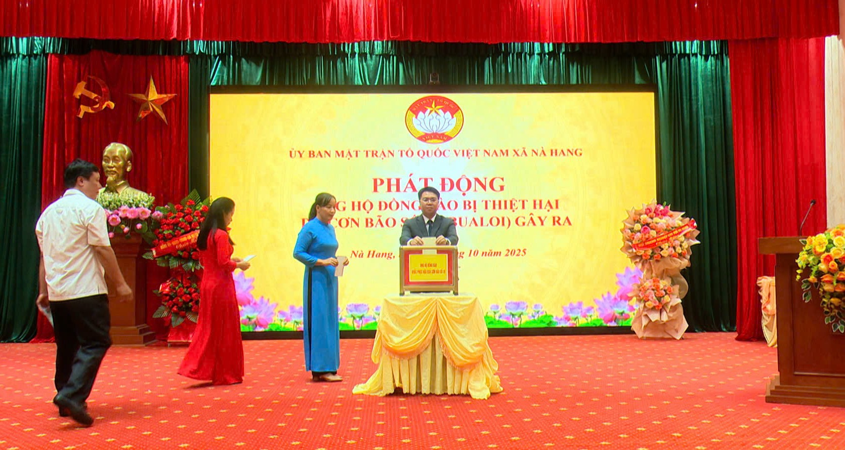 MTTQ Việt Nam xã Nà Hang phát động ủng hộ đồng bào bị thiệt hại do cơn bão số 10 – Bualoi gây ra