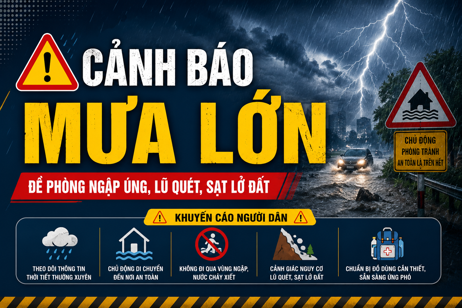 Mưa lớn diện rộng ở Bắc Bộ và từ Thanh Hóa đến Bắc Quảng Trị, cảnh báo lũ quét và sạt lở đất