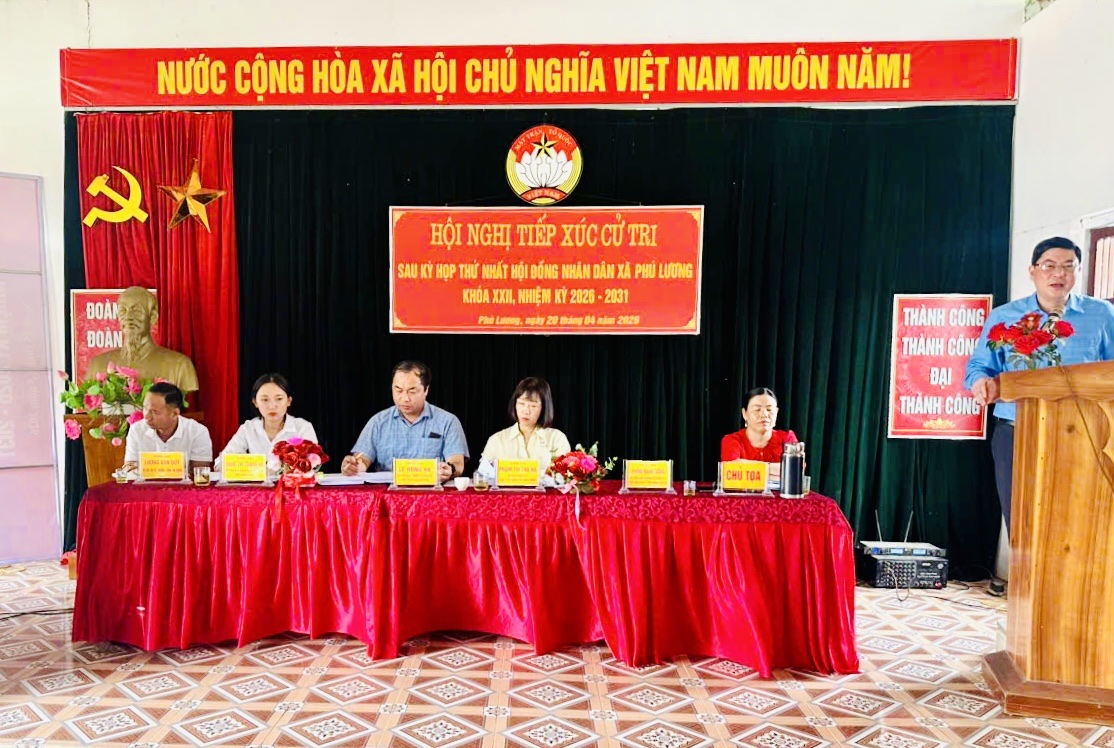 HỘI NGHỊ TIẾP XÚC CỬ TRI SAU KỲ HỌP THỨ NHẤT HĐND XÃ PHÚ LƯƠNG KHÓA XXII, NHIỆM KỲ 2026–2031