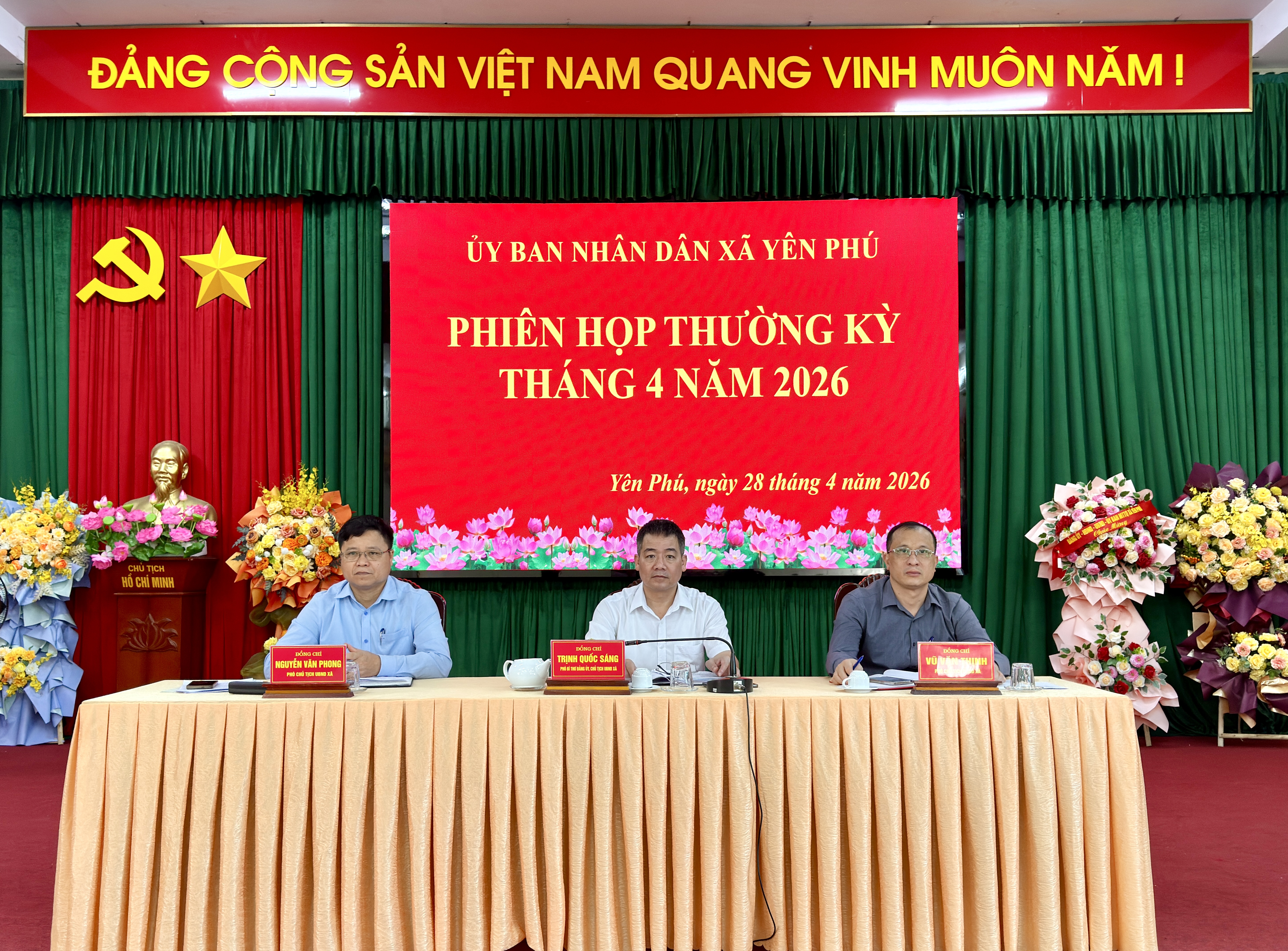 XÃ YÊN PHÚ TỔ CHỨC PHIÊN HỌP THƯỜNG KỲ THÁNG 4, TRIỂN KHAI NHIỀU NHIỆM VỤ TRỌNG TÂM