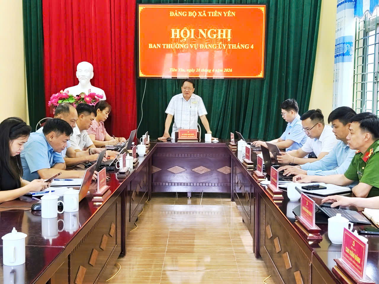 Hội nghị Ban Thường vụ Đảng ủy xã Tiên Yên tháng 4