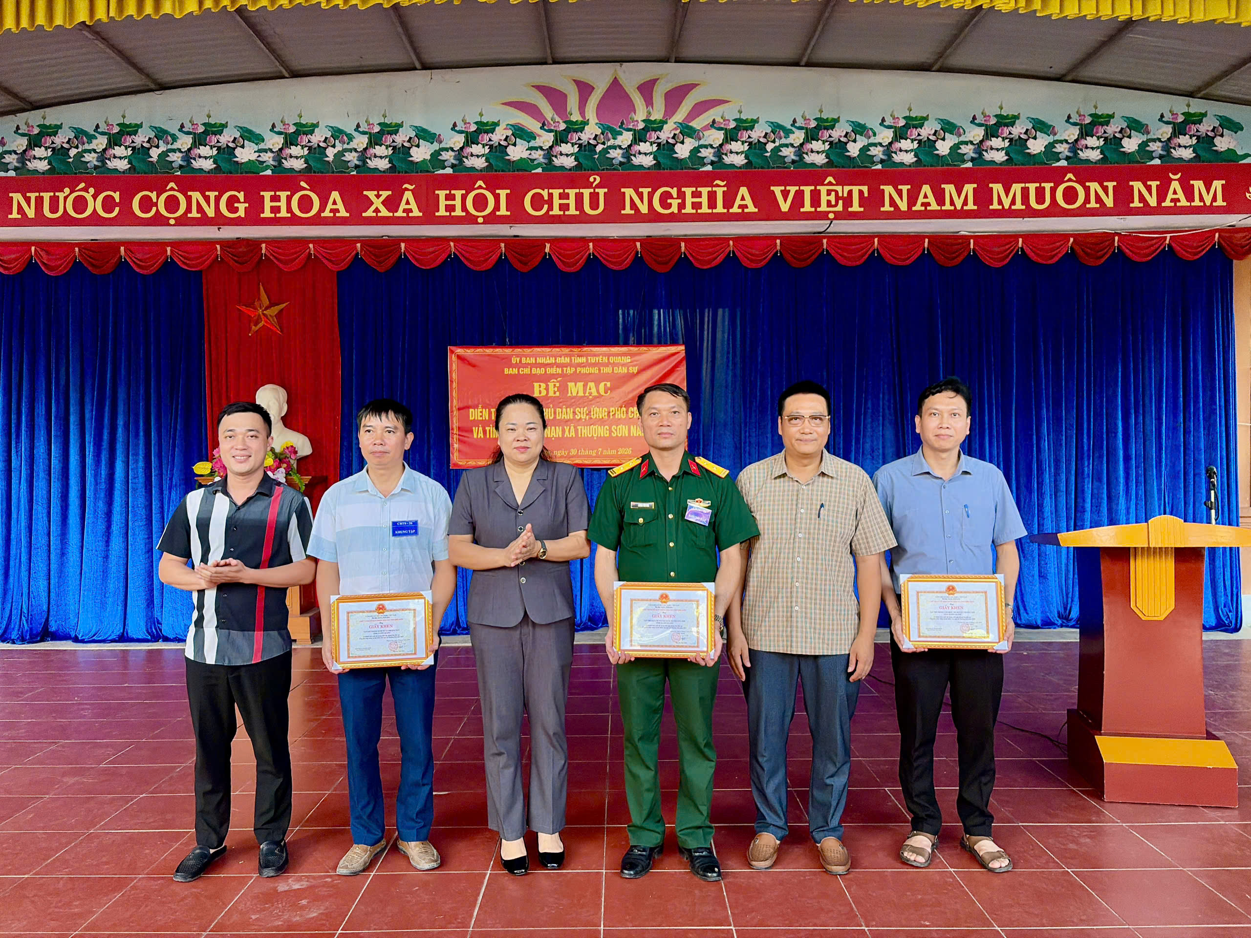 UBND XÃ THƯỢNG SƠN TỔ CHỨC CHƯƠNG TRÌNH DIỄN TẬP PHÒNG THỦ DÂN SỰ, ỨNG PHÓ CHÁY RỪNG VÀ TÌM KIẾM CỨU NẠN NĂM 2026 
