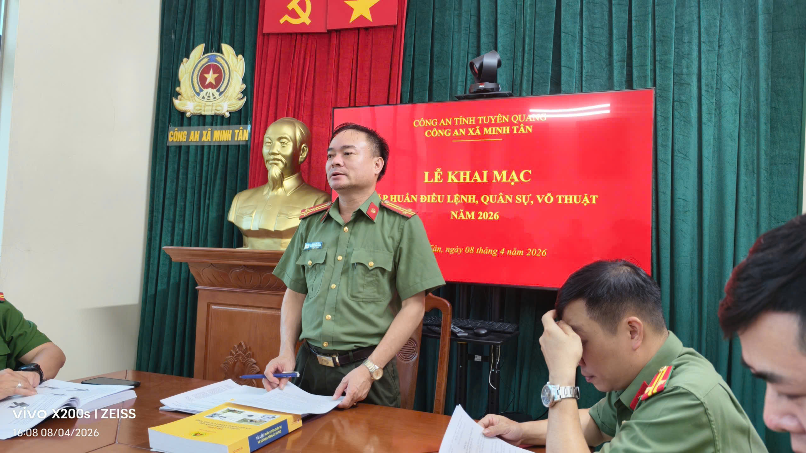 CÔNG AN XÃ MINH TÂN KHAI MẠC TẬP HUẤN ĐIỀU LỆNH – QUÂN SỰ – VÕ THUẬT NĂM 2026