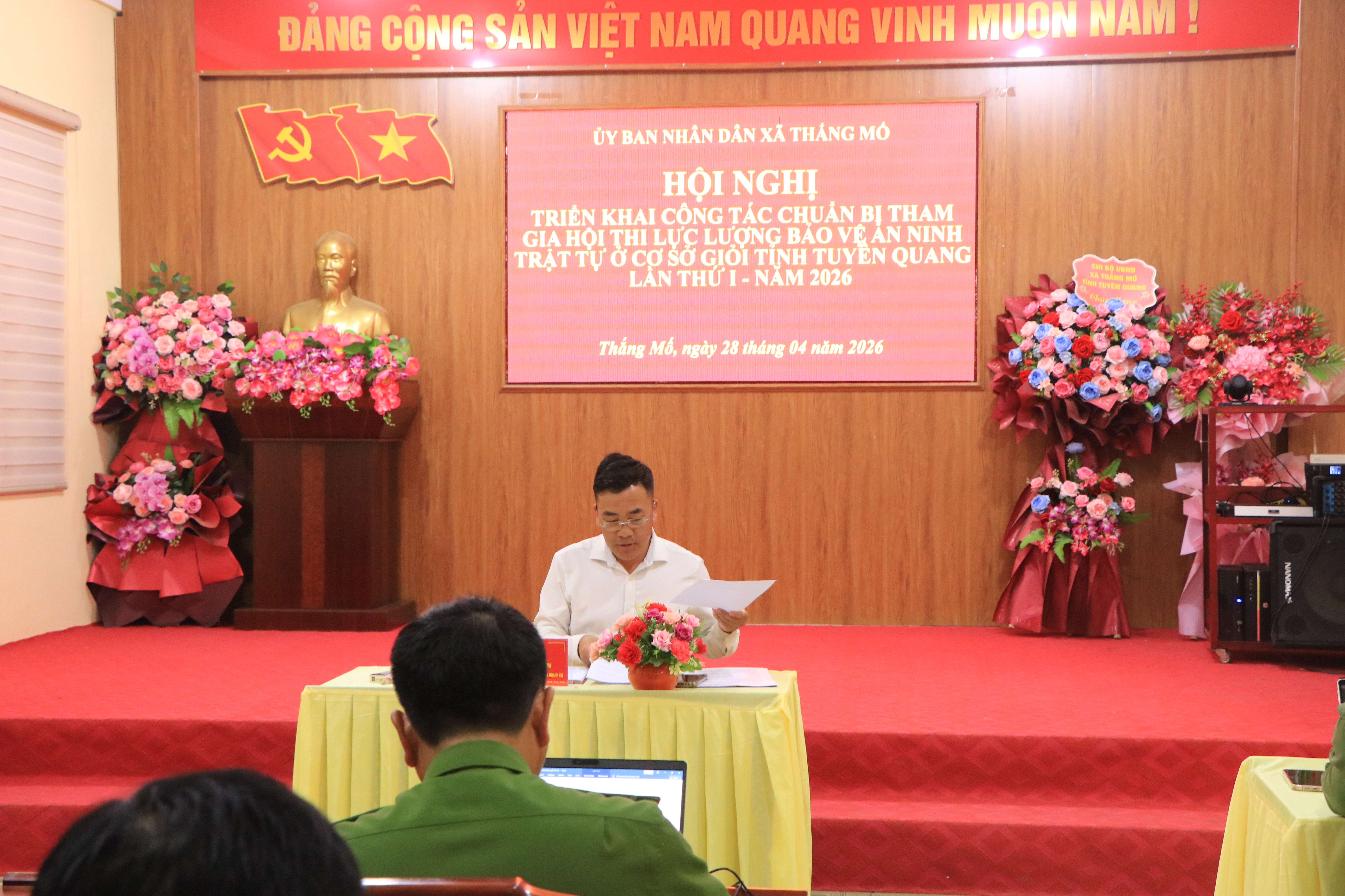 XÃ THẮNG MỐ TỔ CHỨC HỘI NGHỊ TRIỂN KHAI KẾ HOẠCH THAM GIA HỘI THI LỰC LƯỢNG BẢO VỆ ANTT Ở CƠ SỞ NĂM 2026