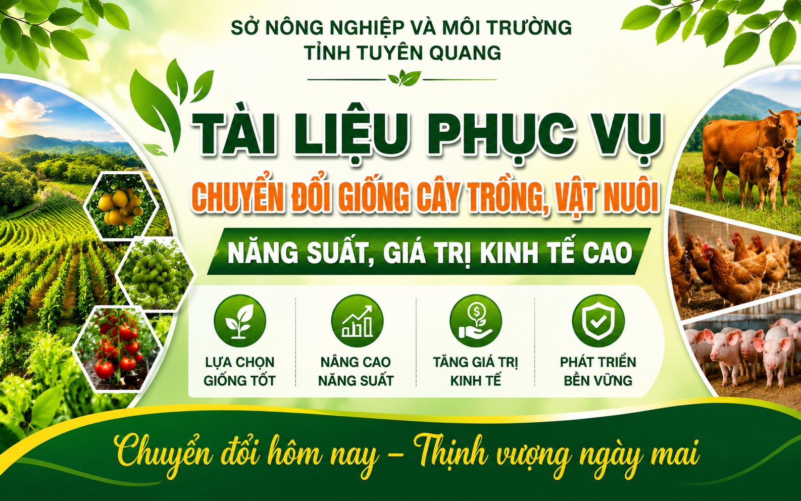 Giới thiệu tài liệu phục vụ chuyển đổi giống cây trồng, vật nuôi năng suất, giá trị kinh tế cao