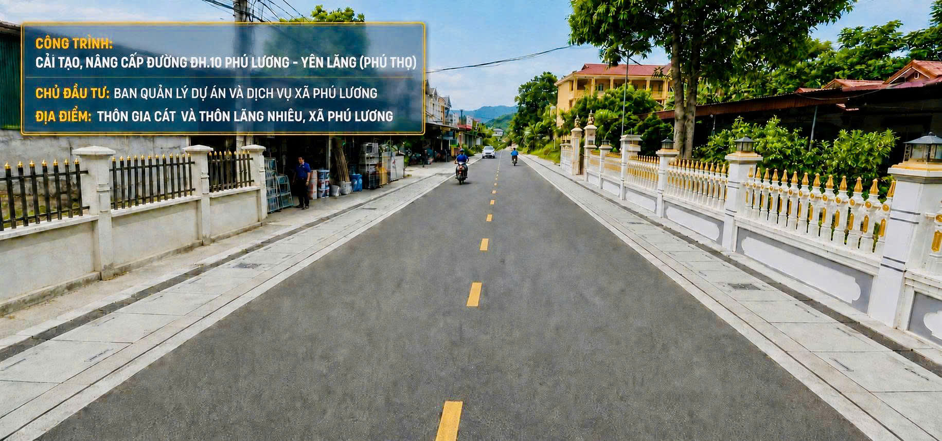 XÃ PHÚ LƯƠNG THÔNG BÁO KHỞI CÔNG DỰ ÁN CẢI TẠO, NÂNG CẤP TUYẾN ĐƯỜNG ĐH10 PHÚ LƯƠNG – YÊN LÃNG (PHÚ THỌ)