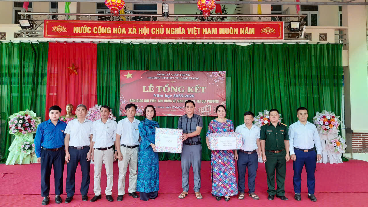 Trường PTDTBT TH Giáp Trung tổng kết năm học 2025 – 2026