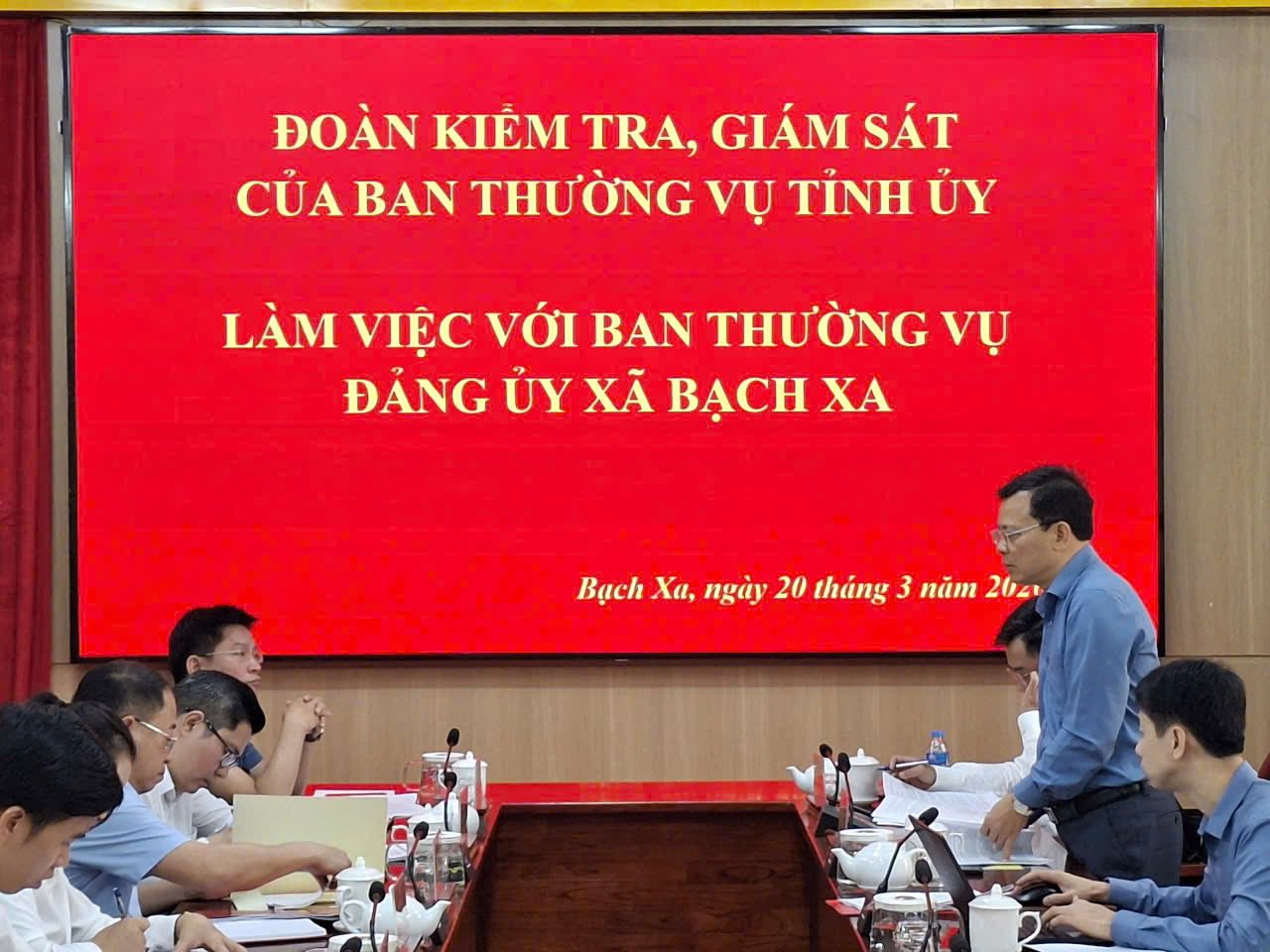 ĐOÀN KIỂM TRA, GIÁM SÁT NĂM 2026 CỦA TỈNH UỶ TUYÊN QUANG LÀM VIỆC TẠI XÃ BẠCH XA