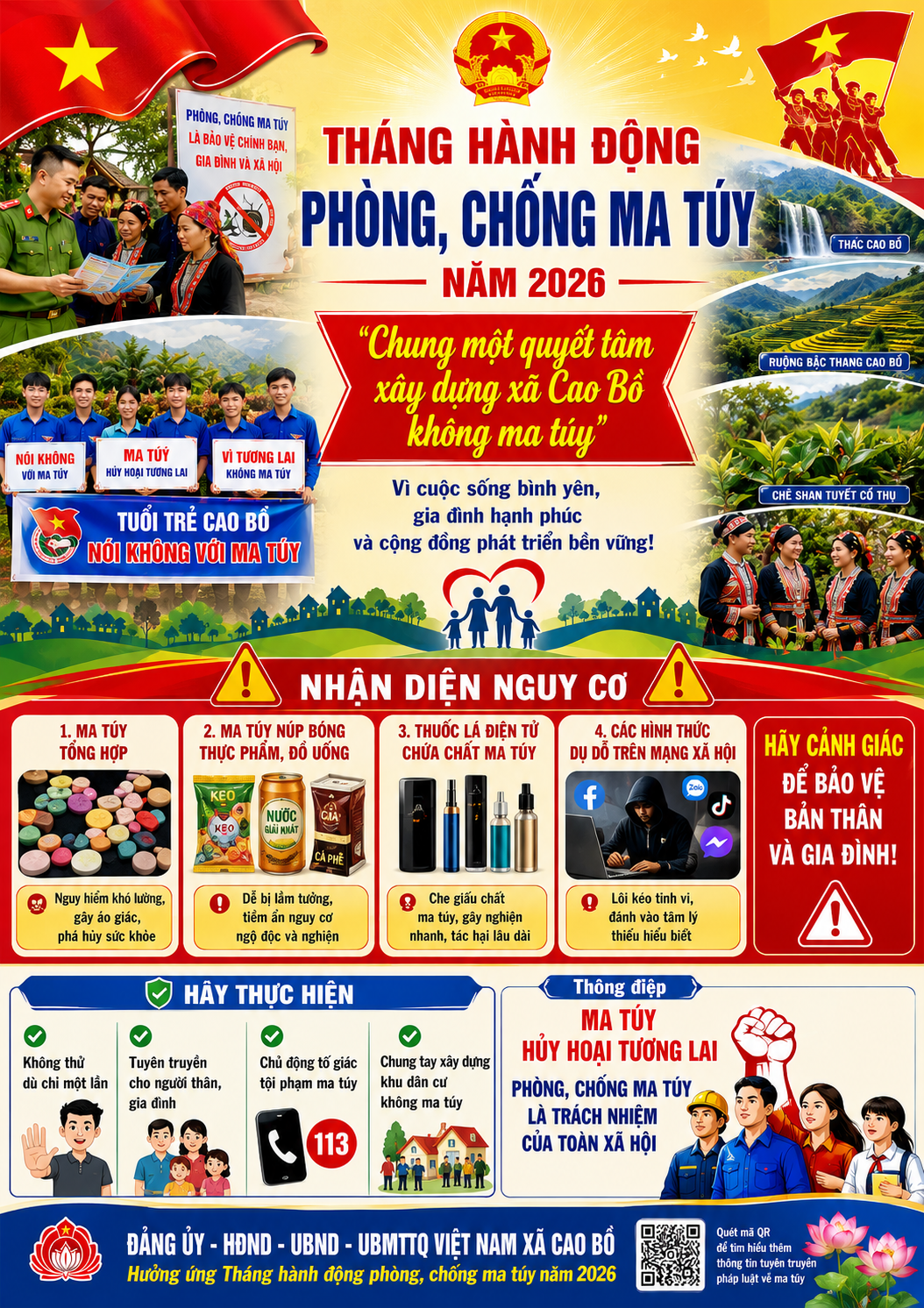 Xã Cao Bồ tăng cường tuyên truyền phòng, chống ma túy năm 2026